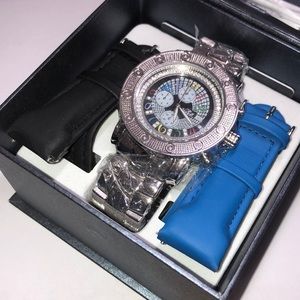 Freeze Silver Watch with Interchangeable Bands